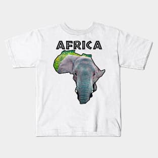 Africa Wildlife Continent Elephant Bull Kids T-Shirt